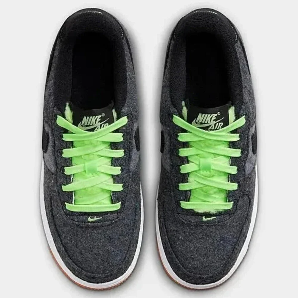 Nike Air Force 1 LV8 DZ5287-001 Sneaker Kids 7 Black Green Casual Shoes RHS5986